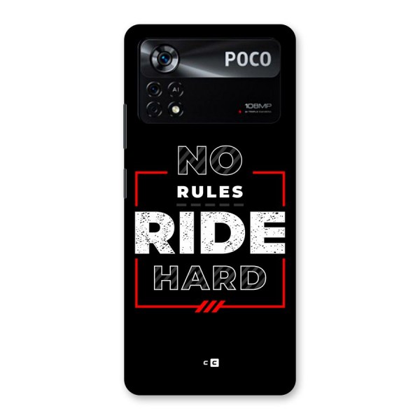Rules Ride Hard Back Case for Poco X4 Pro 5G