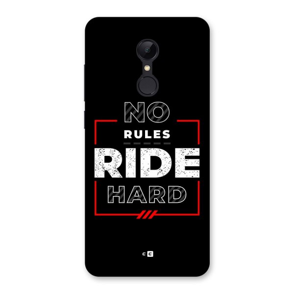 Rules Ride Hard Back Case for Redmi 5