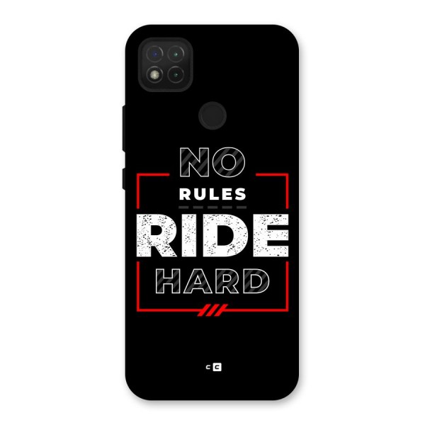 Rules Ride Hard Back Case for Redmi 9C