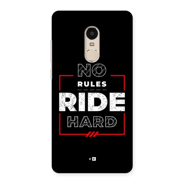 Rules Ride Hard Back Case for Redmi Note 4