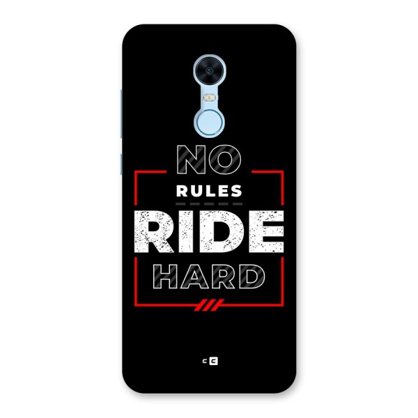 Rules Ride Hard Back Case for Redmi Note 5
