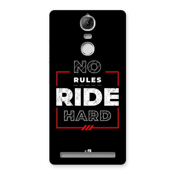 Rules Ride Hard Back Case for Vibe K5 Note