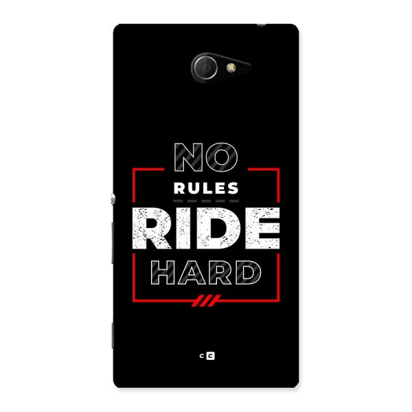 Rules Ride Hard Back Case for Xperia M2