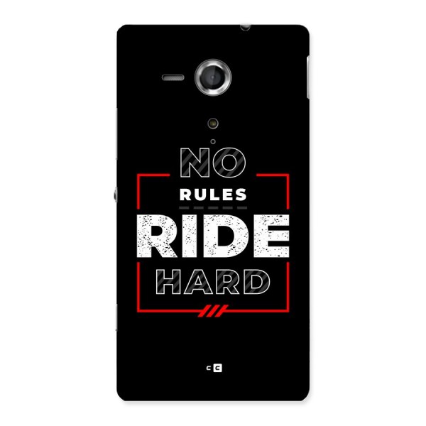 Rules Ride Hard Back Case for Xperia Sp