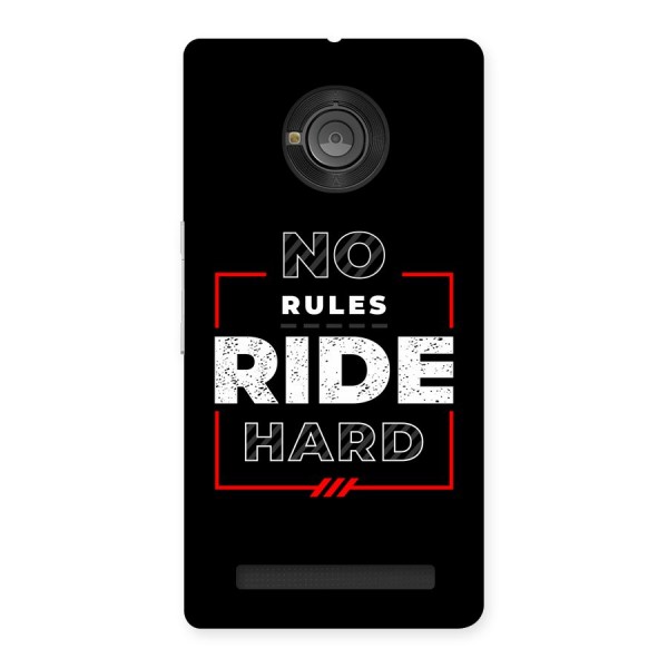 Rules Ride Hard Back Case for Yuphoria