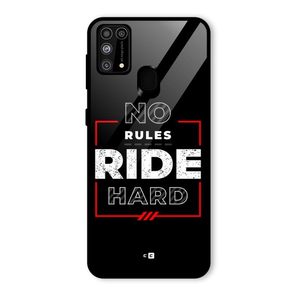 Rules Ride Hard Glass Back Case for Galaxy F41