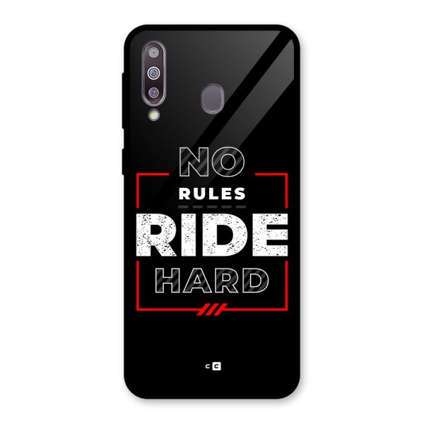 Rules Ride Hard Glass Back Case for Galaxy M30