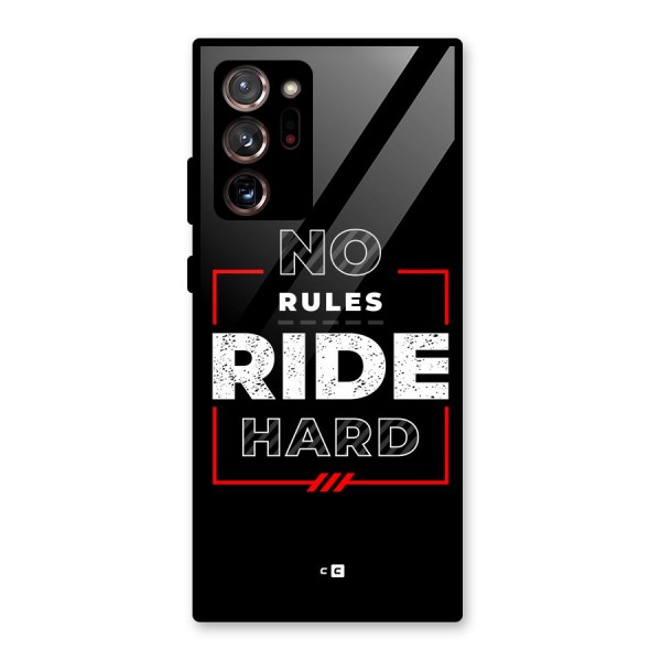 Rules Ride Hard Glass Back Case for Galaxy Note 20 Ultra 5G