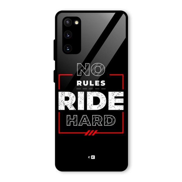 Rules Ride Hard Glass Back Case for Galaxy S20 FE 5G