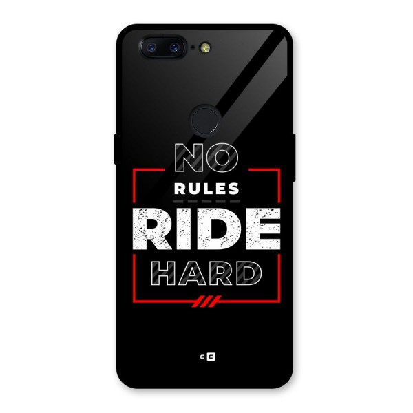 Rules Ride Hard Glass Back Case for OnePlus 5T
