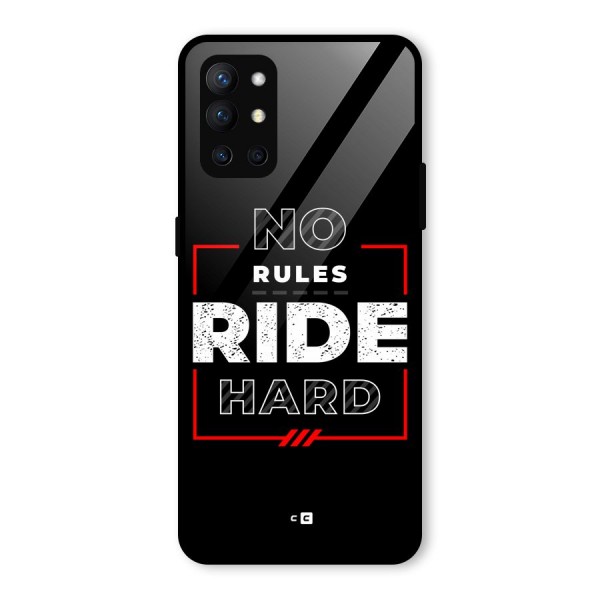 Rules Ride Hard Glass Back Case for OnePlus 9R