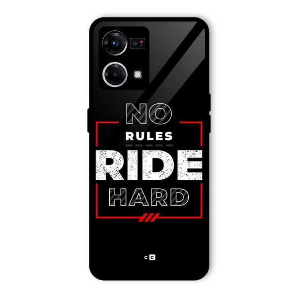 Rules Ride Hard Glass Back Case for Oppo F21s Pro 4G