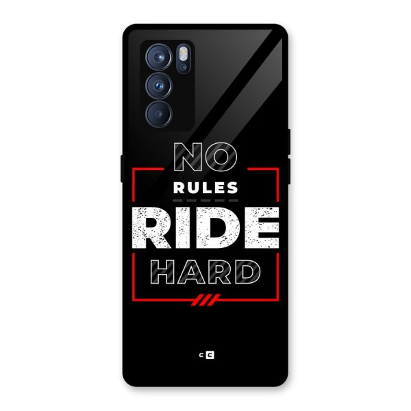 Rules Ride Hard Glass Back Case for Oppo Reno6 Pro 5G