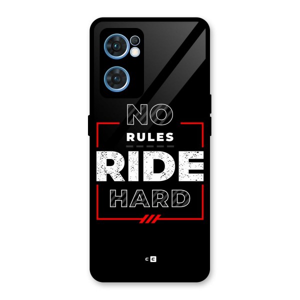 Rules Ride Hard Glass Back Case for Oppo Reno7 5G