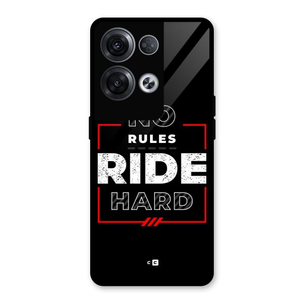 Rules Ride Hard Glass Back Case for Oppo Reno8 Pro 5G