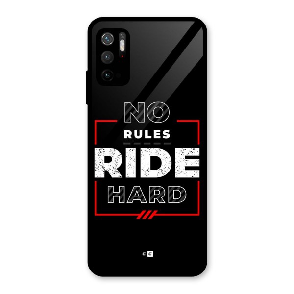Rules Ride Hard Glass Back Case for Poco M3 Pro 5G