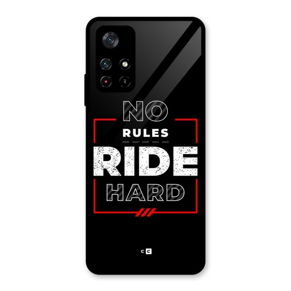 Rules Ride Hard Glass Back Case for Poco M4 Pro 5G