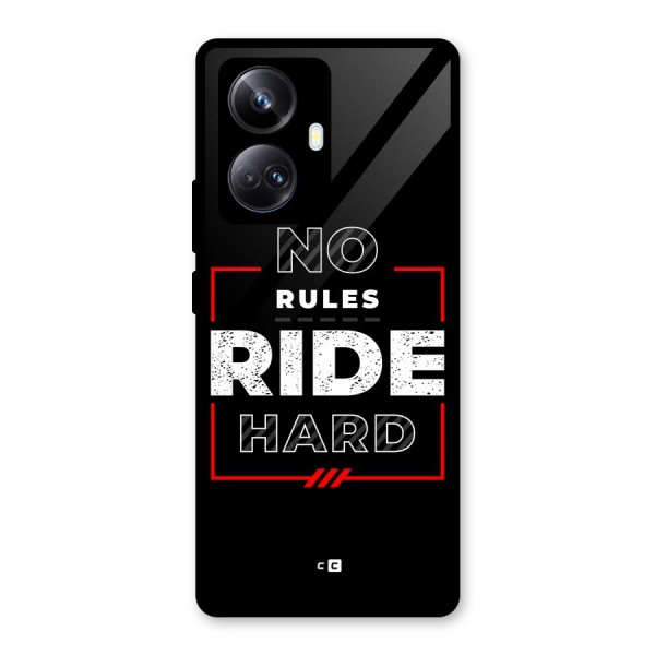 Rules Ride Hard Glass Back Case for Realme 10 Pro Plus
