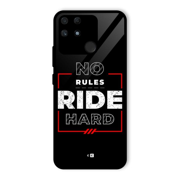 Rules Ride Hard Glass Back Case for Realme Narzo 50A