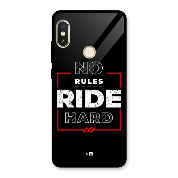 Rules Ride Hard Glass Back Case for Redmi Note 5 Pro