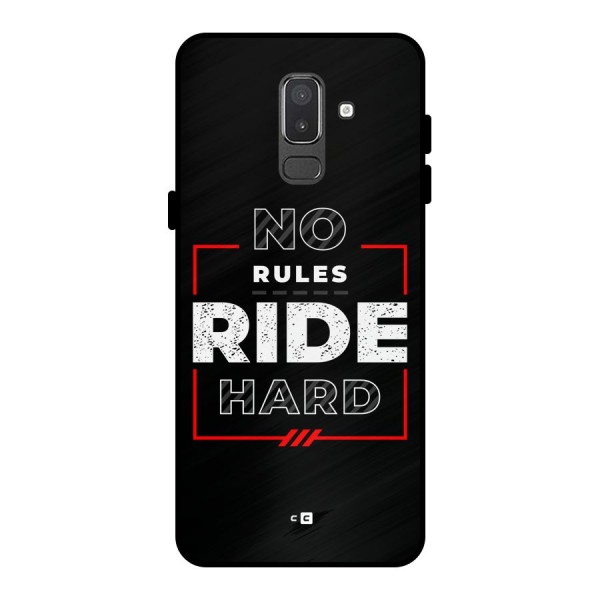 Rules Ride Hard Metal Back Case for Galaxy On8 (2018)
