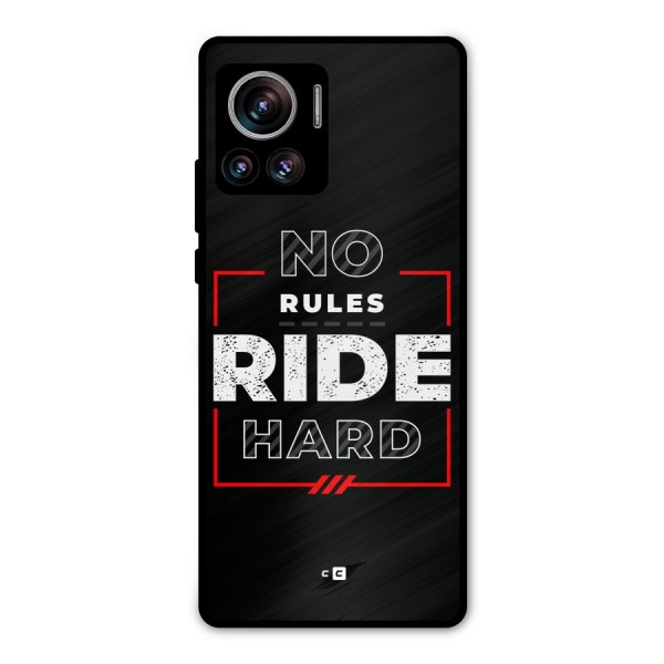 Rules Ride Hard Metal Back Case for Motorola Edge 30 Ultra