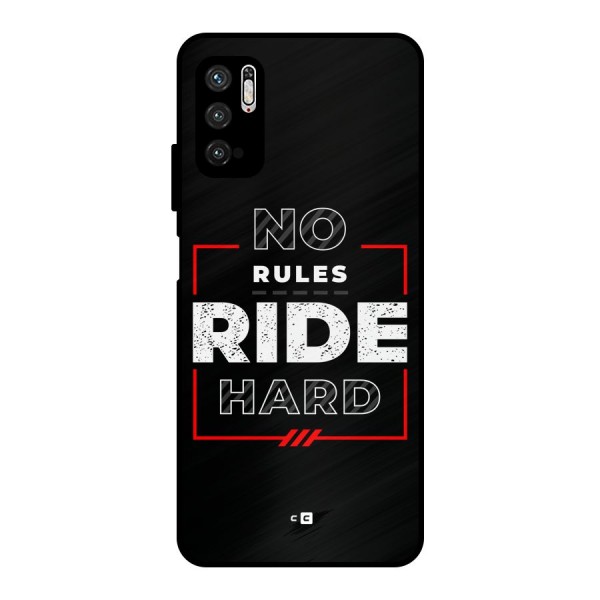 Rules Ride Hard Metal Back Case for Poco M3 Pro 5G