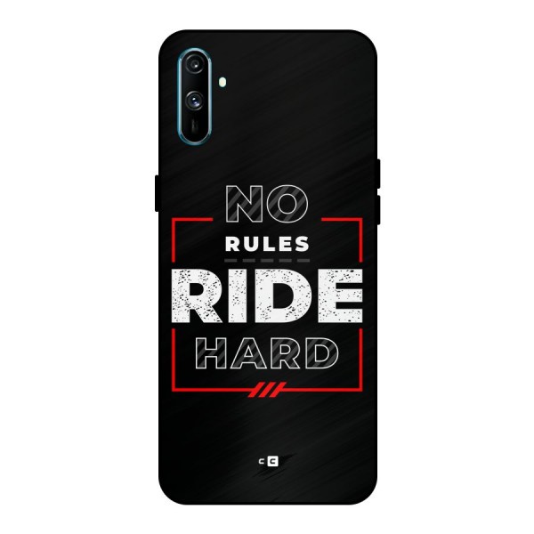 Rules Ride Hard Metal Back Case for Realme C3
