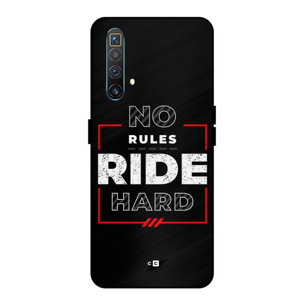 Rules Ride Hard Metal Back Case for Realme X3