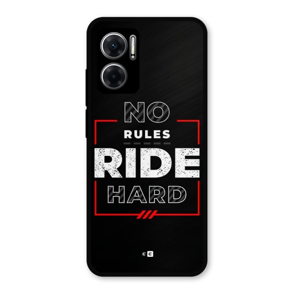 Rules Ride Hard Metal Back Case for Redmi 11 Prime 5G