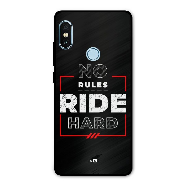 Rules Ride Hard Metal Back Case for Redmi Note 5 Pro