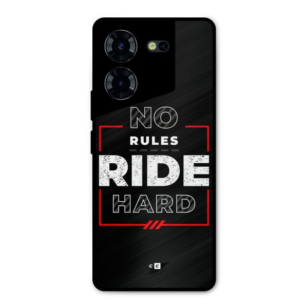 Rules Ride Hard Metal Back Case for Tecno Pova 5 Pro 5G