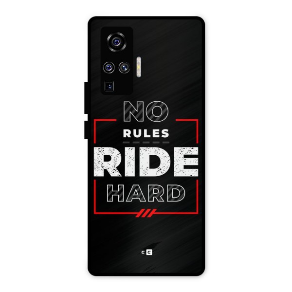 Rules Ride Hard Metal Back Case for Vivo X50 Pro