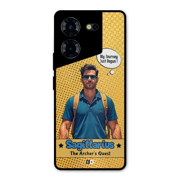 Sagittarius Quest Metal Back Case for Tecno Pova 5 Pro 5G