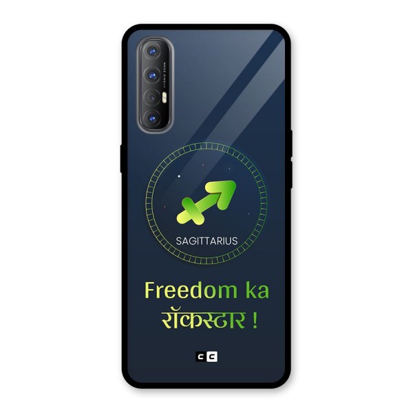 Sagittarius Rockstar Glass Back Case for Oppo Reno3 Pro