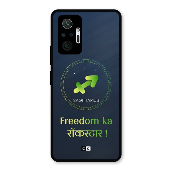 Sagittarius Rockstar Metal Back Case for Redmi Note 10 Pro Max