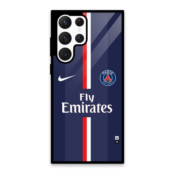 Saint Paris Jersey Glass Back Case for Galaxy S22 Ultra 5G