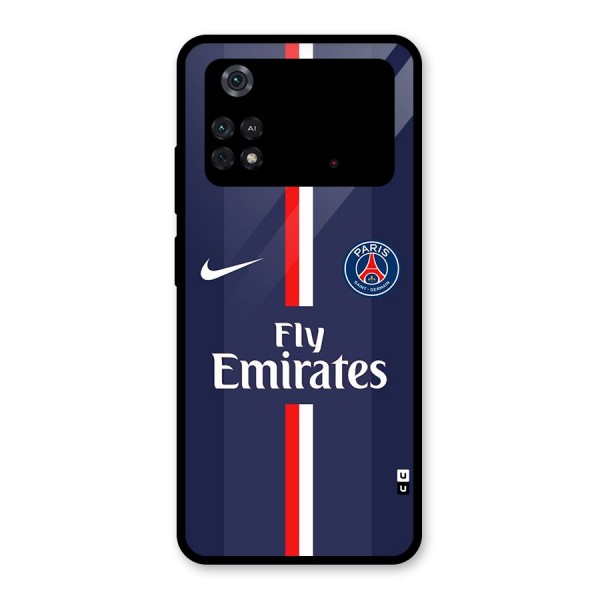 Saint Paris Jersey Glass Back Case for Poco M4 Pro 4G