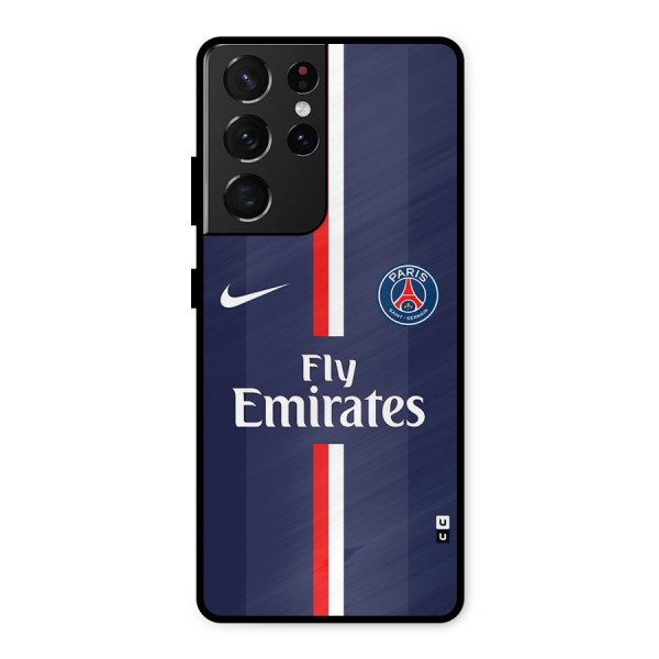 Saint Paris Jersey Metal Back Case for Galaxy S21 Ultra 5G