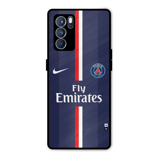 Saint Paris Jersey Metal Back Case for Oppo Reno6 Pro 5G