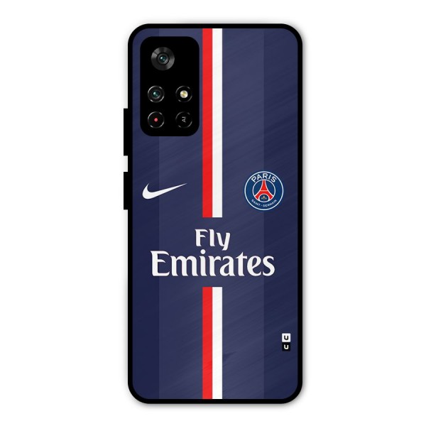 Saint Paris Jersey Metal Back Case for Poco M4 Pro 5G