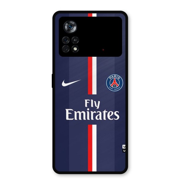Saint Paris Jersey Metal Back Case for Poco X4 Pro 5G