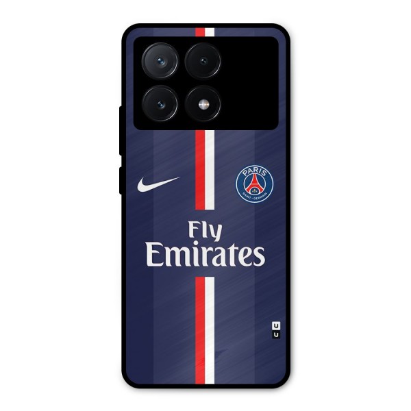 Saint Paris Jersey Metal Back Case for Poco X6 Pro