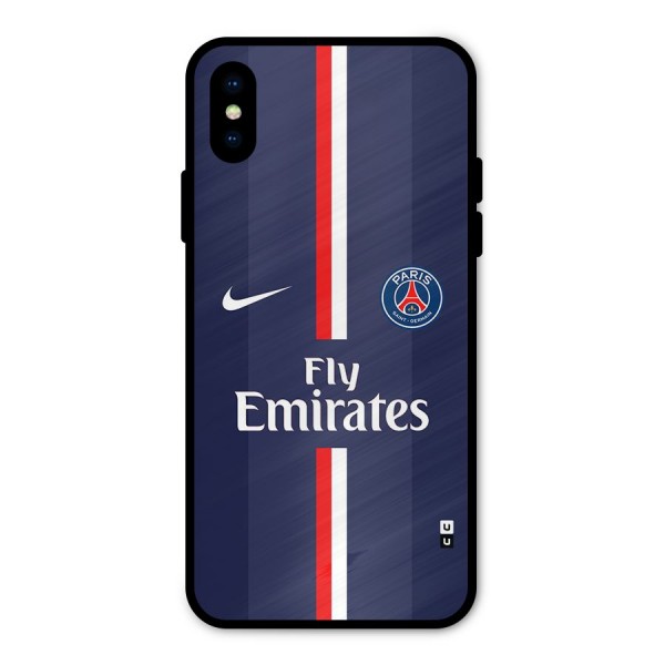Saint Paris Jersey Metal Back Case for iPhone XS