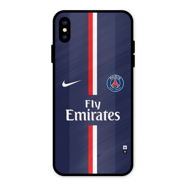 Saint Paris Jersey Metal Back Case for iPhone XS Max