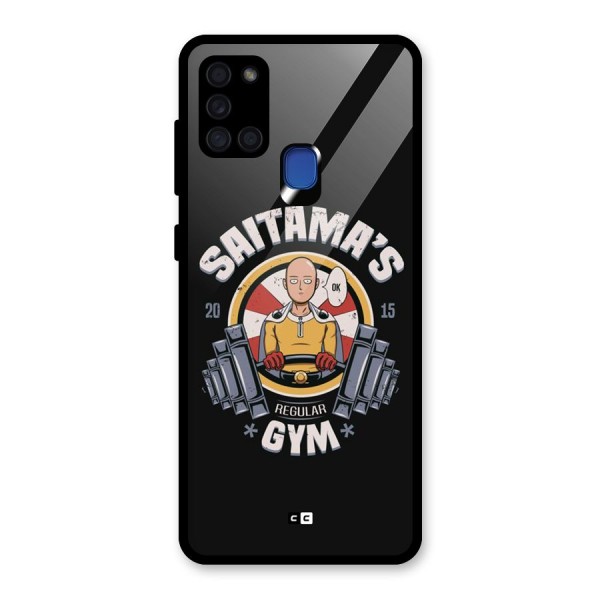 Saitama Gym Glass Back Case for Galaxy A21s