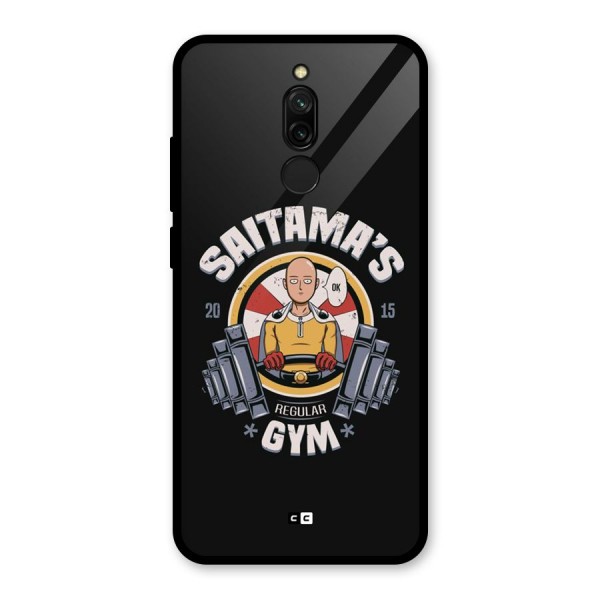 Saitama Gym Glass Back Case for Redmi 8