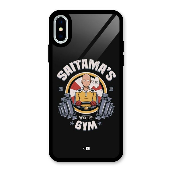 Saitama Gym Glass Back Case for iPhone X