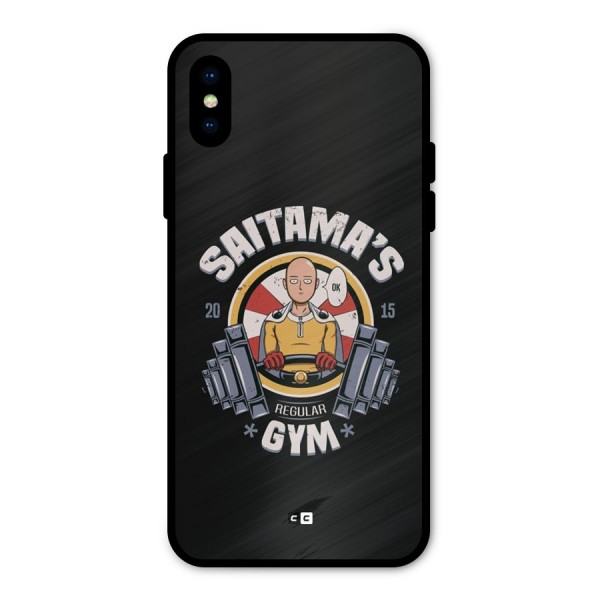 Saitama Gym Metal Back Case for iPhone X