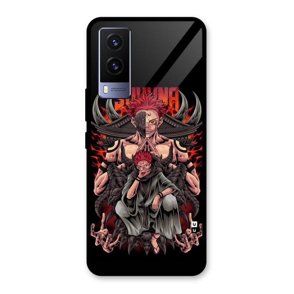 Sakuna King Glass Back Case for Vivo V21e 5G